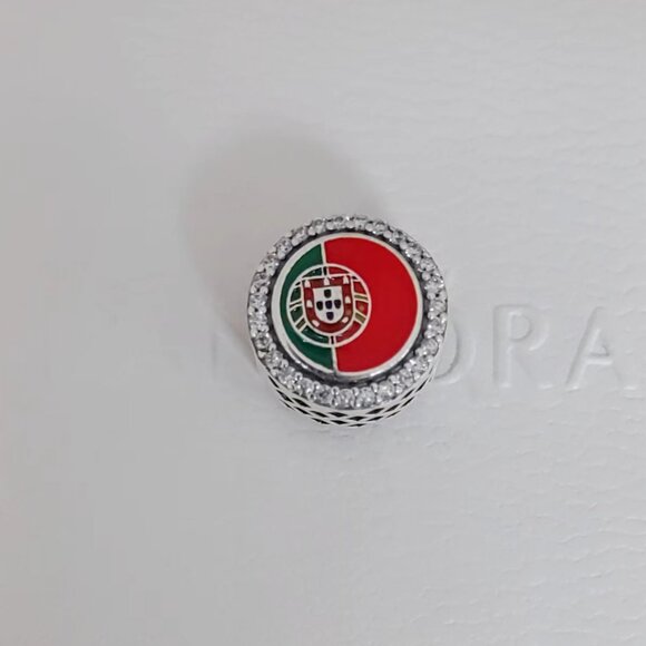 Pandora Portugal Flag Charm Bead Travel Pendant S925 Silver with box - Picture 5 of 6
